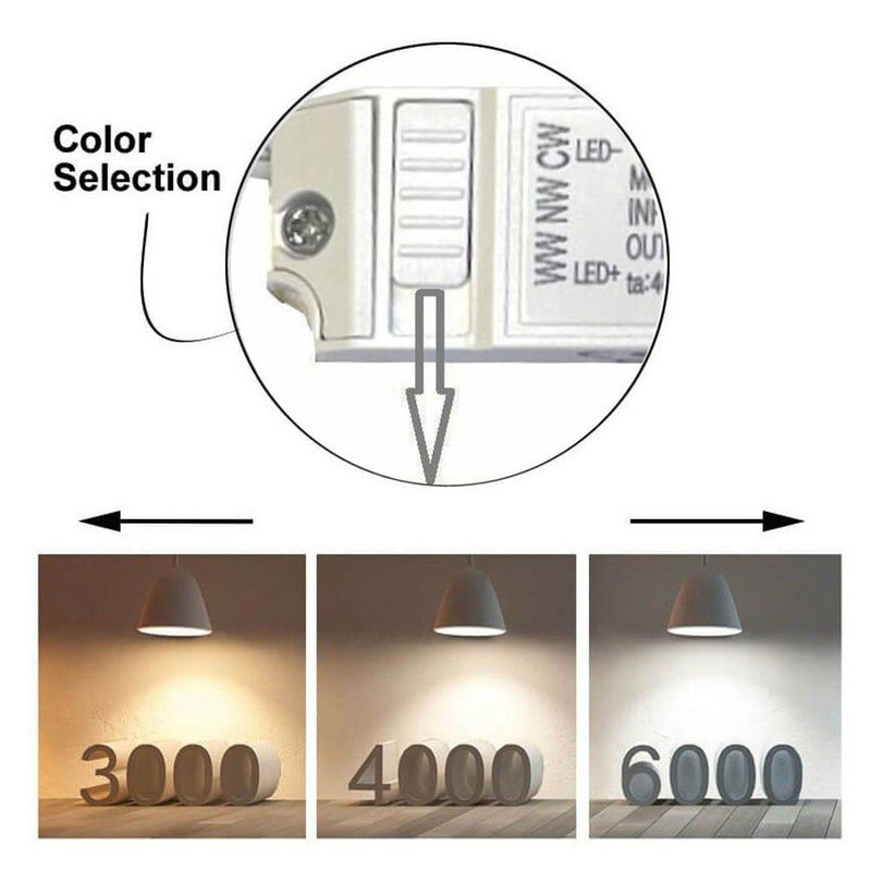 8W Round LED Downlight with OSRAM Chip 3 CCT - Ceiling Light Fixtures - Downlights