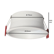 8W Round LED Downlight with OSRAM Chip 3 CCT UGR17 Cut-Out 70mm - Ceiling Light Fixtures - Downlights