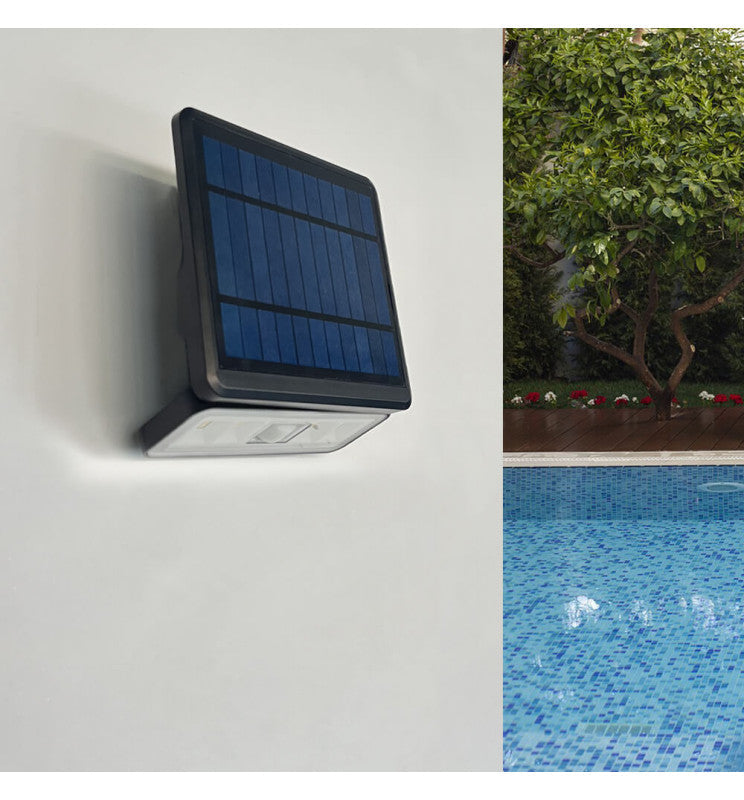 8W Solar LED Wall Light with PIR Motion Sensor 4000K - Wall Light Fixtures - Solar Lighting