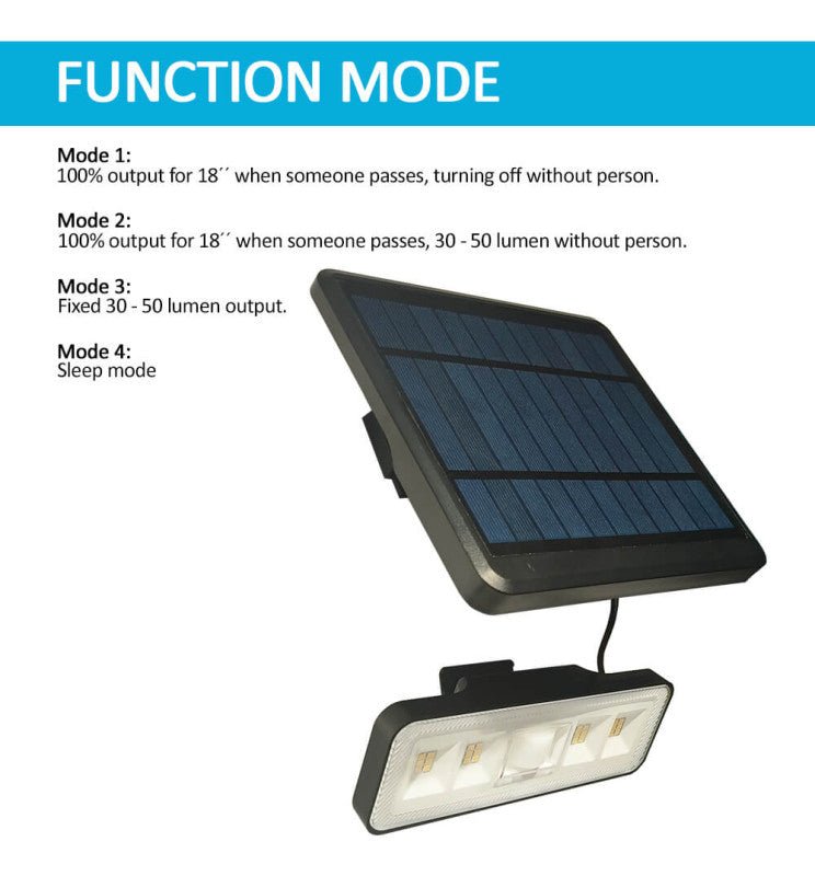 8W Solar LED Wall Light with PIR Motion Sensor 4000K - Wall Light Fixtures - Solar Lighting