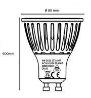 9W Ceramic GU10 Energy Saving LED Light Bulb 3000K - LED Spotlight