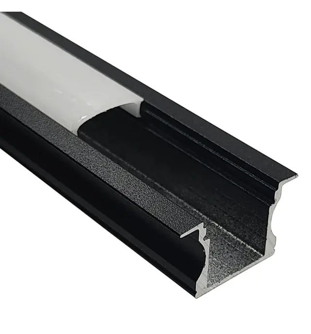Recessed Aluminum Profile 2m in White or Black for LED Strip