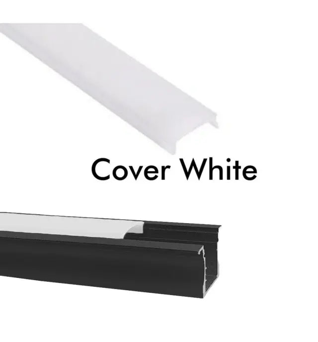 Recessed Aluminum Profile 2m in White or Black for LED Strip