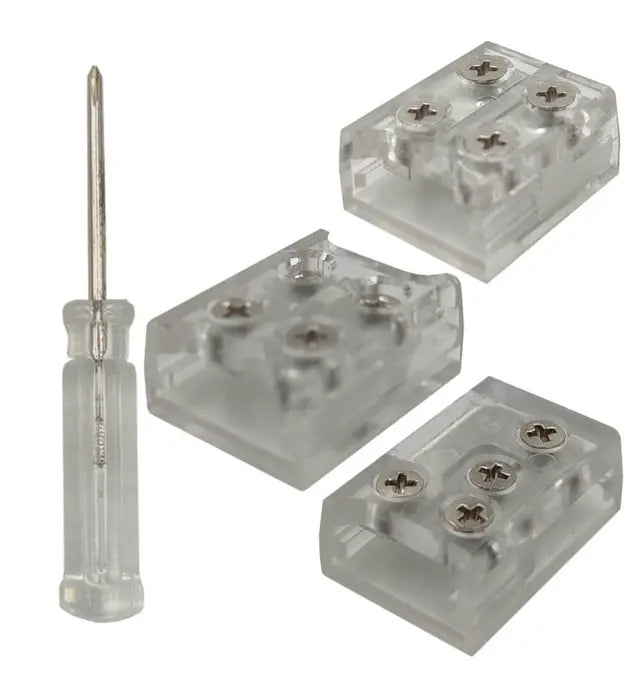 Connectors for LED COB + SMD strips + Screwdriver - 10mm - IP20 KIT