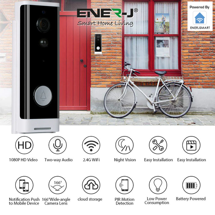 Smart Wireless Video Doorbell with Plug-in Chime - Door Bell