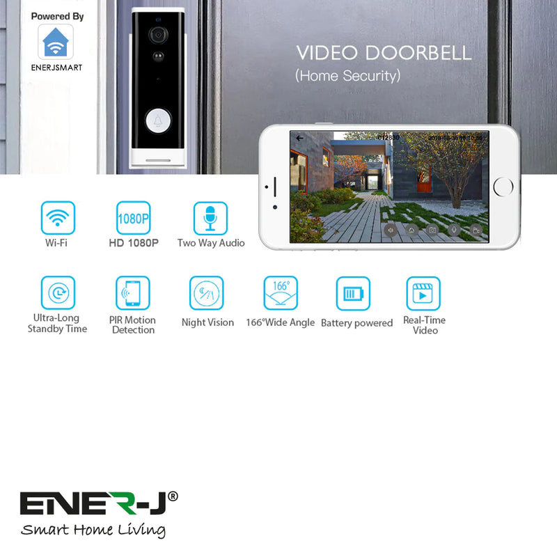 Smart WiFi Video Doorbell Camera with Plugin Chime - Door Bell