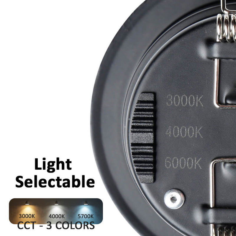 8W Fireproof Recessed LED Downlight TRIAC Dimmable 3CCT IP65