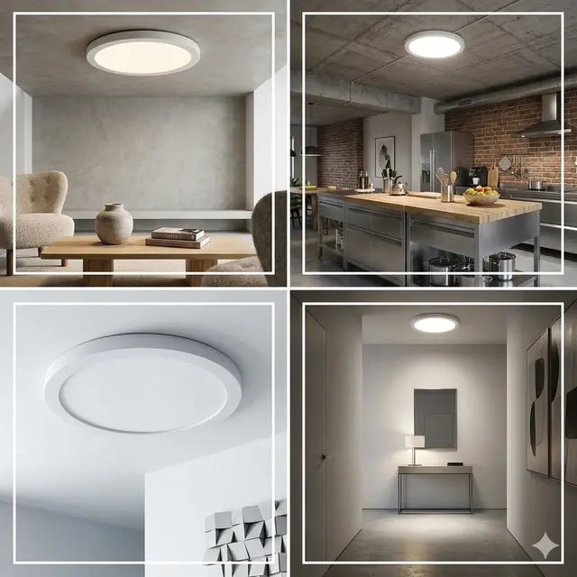 6W-12W-18W Circular LED Ceiling Light NEW MOSS SLIM 3CCT IP44