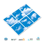 40W Set Of 6 SKY Cloud LED ceiling Panel 3D Effect 60x60cms - LED