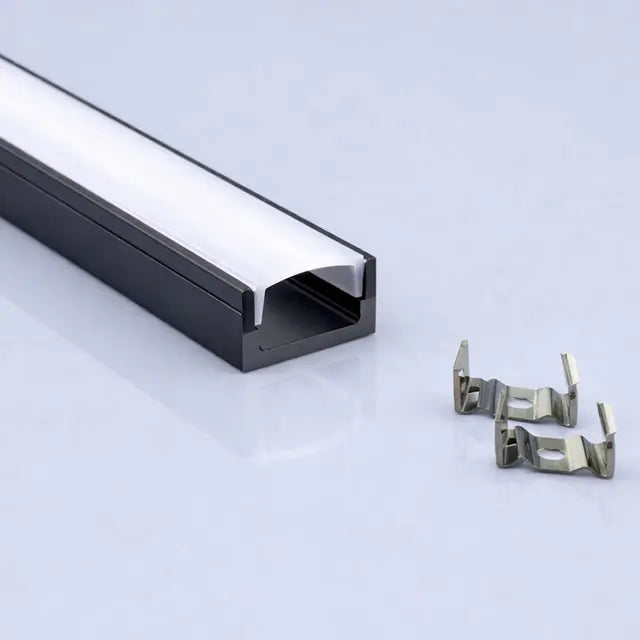 Surface Aluminum Profile 2m in White or Black 17mm x 7.8mm for LED Strip