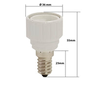 E14 to GU10 LED Lamp Base Adapter - LED Accessories