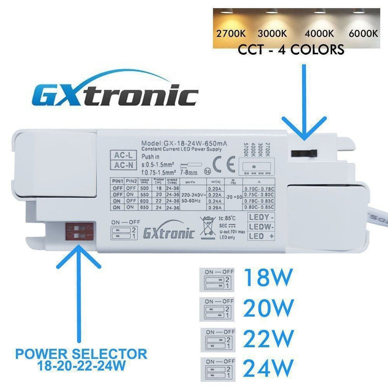 18W 20W 22W 24W Recessed LED Spotlight 4 CCT - LED Spotlight