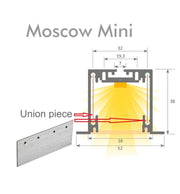 Aluminum connection piece for linear lights Munich Mini and Moscow Mini - Accessories