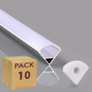 LED Aluminum Corner Profile 2m 10 Pack - LED Strip Accessories