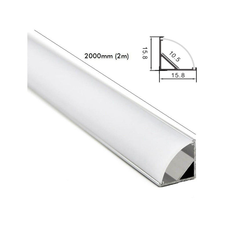 LED Aluminum Corner Profile 2m 10 Pack - LED Strip Accessories