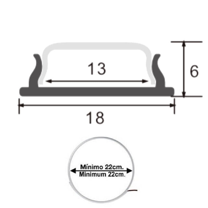 Flexible Aluminium Profile 2m for LED Strip - Aluminium profile