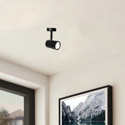 Round GU10 Single Ceiling Spotlight in Black - LED Spotlight
