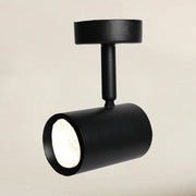 Round GU10 Single Ceiling Spotlight in Black - LED Spotlight