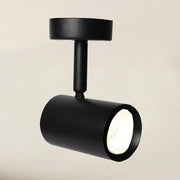 Round GU10 Single Ceiling Spotlight in Black - LED Spotlight