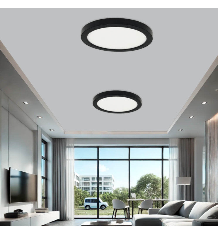 18W to 12W Adjustable Power BONN LED Downlight Black 5 CCT - LED ceiling lighting