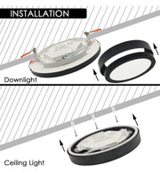 12W to 6W Adjustable Power BONN LED Downlight Black 5 CCT - LED ceiling lighting