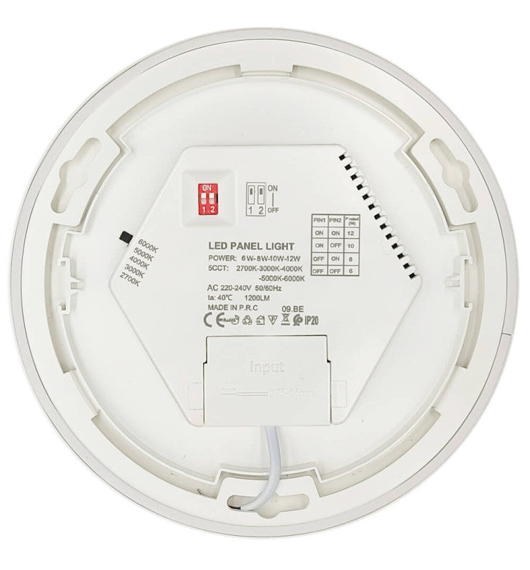 12W to 6W Adjustable Power BONN LED Downlight White 5 CCT - LED ceiling lighting