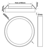 18W to 12W Adjustable Power BONN LED Downlight White 5 CCT - LED ceiling lighting