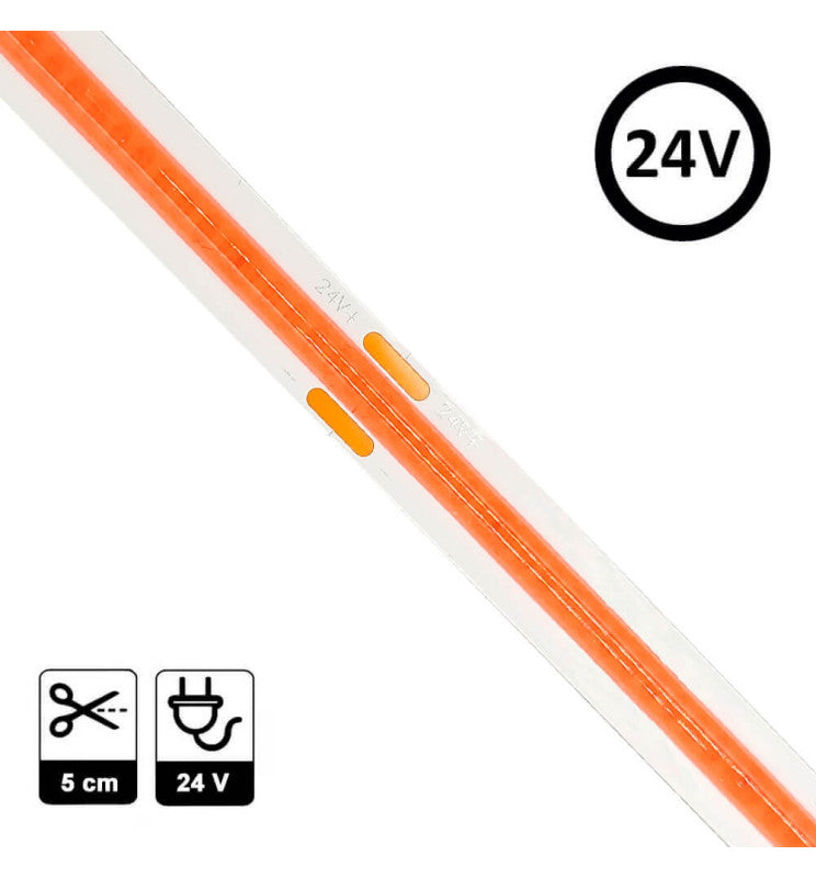 10W 24V LED COB Strip 5m IP20 - Special for Butchers