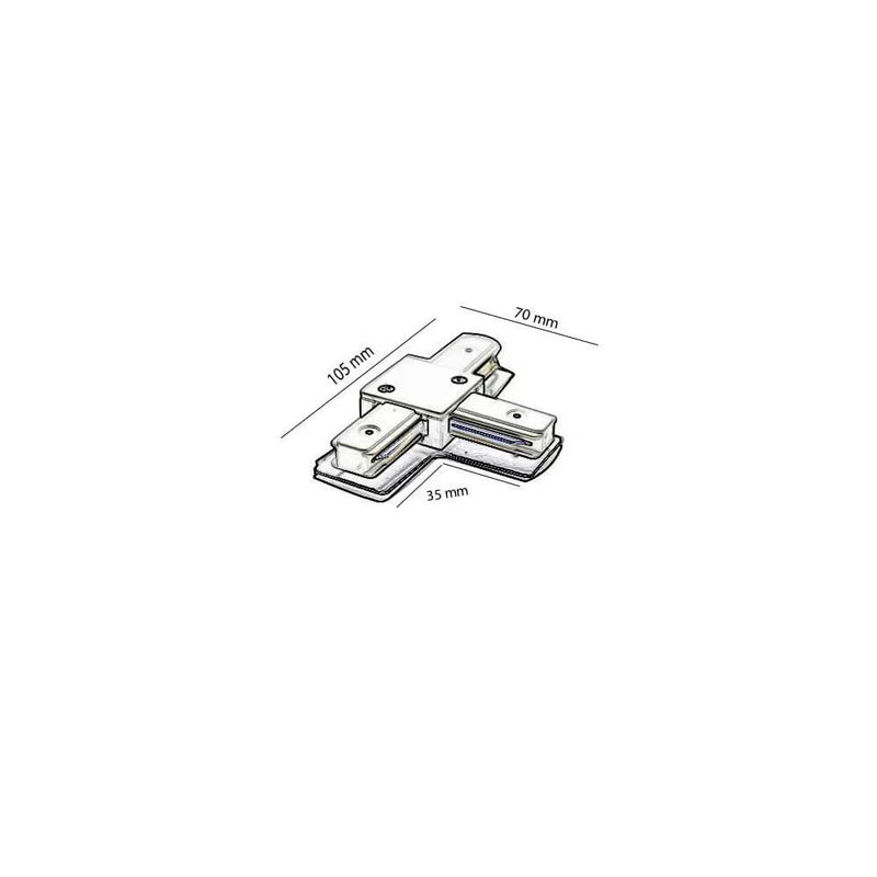 T-shaped Connector for Single Phase Track - Track Lighting Accessories - Track Lighting