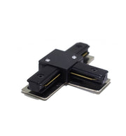 T-shaped Connector Black for Single Phase REINFORCED LED Track - Tracklights Rail