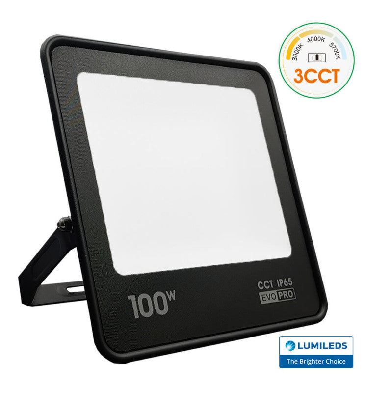 100W EVO PRO LED Floodlight with LUMILEDS Chip 3 CCT - LED Floodlight