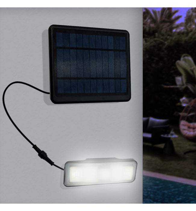 Solar LED Sconce with Detachable Panel - 1000 Lumens - PIR Motion Sensor - 4000K