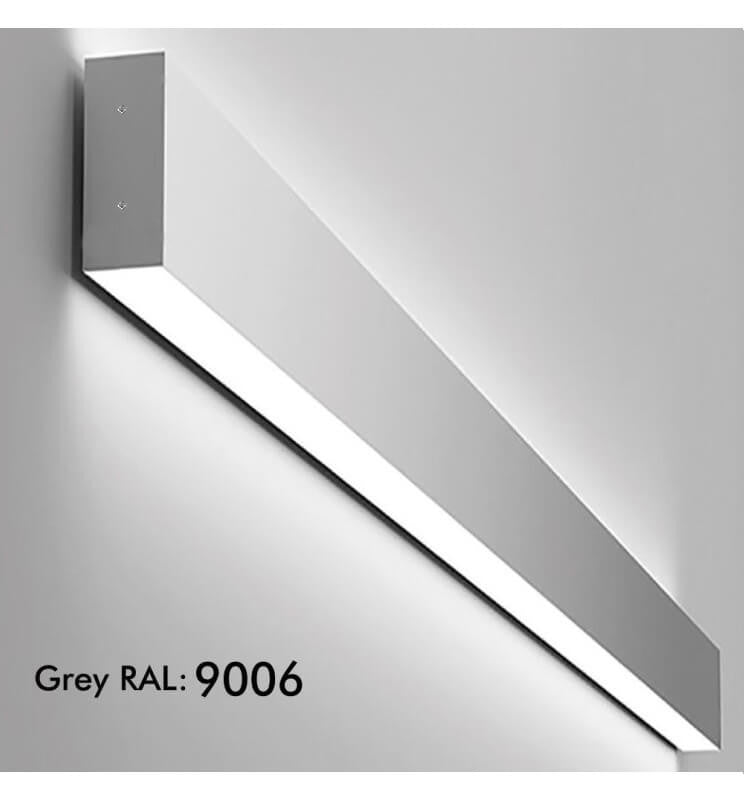 Dimmable Linear LED Wall Light NEW WASHINGTON Grey 0.44m 0.94m 1.44m 1.94m
