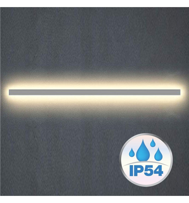 Dimmable Linear LED Wall Light NEW WASHINGTON Grey 0.44m 0.94m 1.44m 1.94m