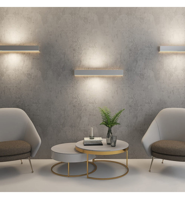Dimmable Linear LED Wall Light NEW WASHINGTON Grey 0.44m 0.94m 1.44m 1.94m