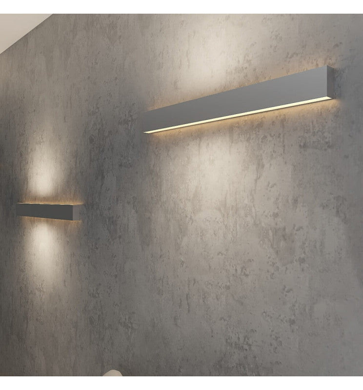 Dimmable Linear LED Wall Light NEW WASHINGTON Grey 0.44m 0.94m 1.44m 1.94m