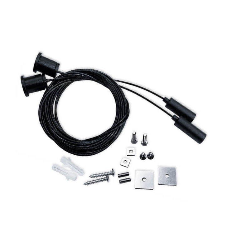 Dimmable MUNICH MINI LED Pendant Light in Black 0.44m 0.94m 1.44m 1.94m - Lighting - Linear Lights