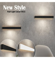 Dimmable OULU LED Wall Light in Black 0.44m 0.94m 1.44m 1.94m - Wall Light Fixtures - Linear Lights