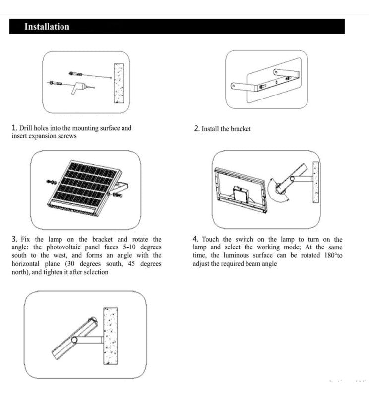 5W Directional Solar LED Spotlight with Motion Sensor 4000K