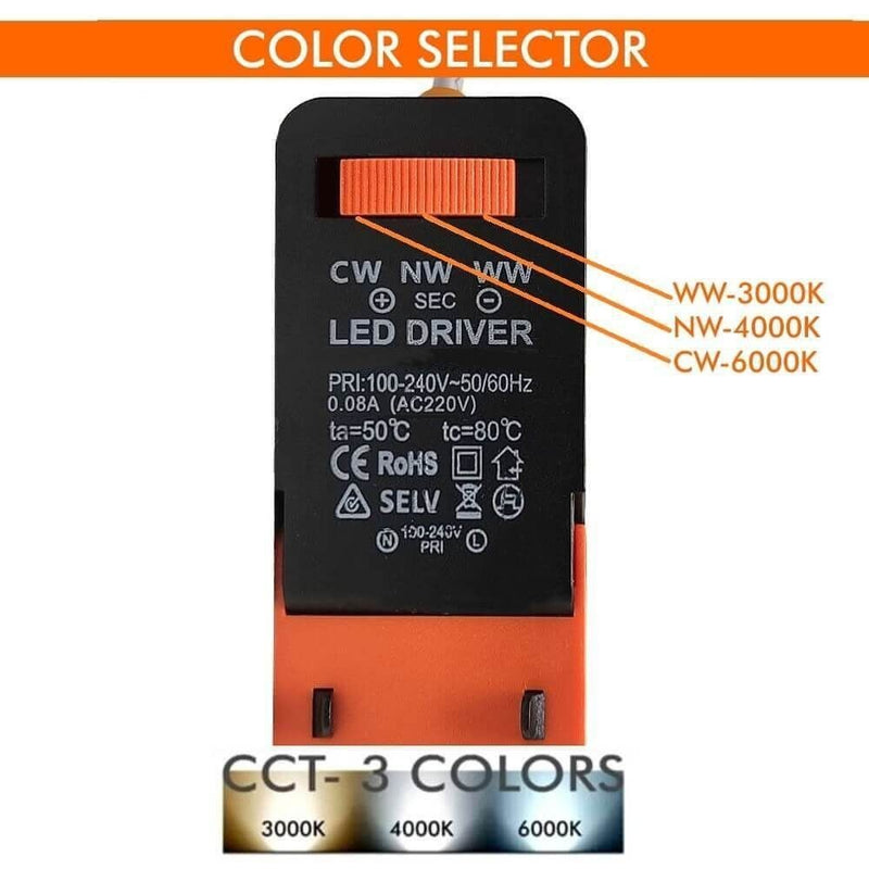 8W Frameless QUASAR LED Downlight with OSRAM Chip 3 CCT - LED Downlight