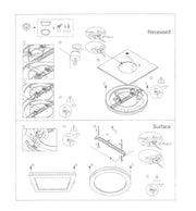 24W Round MOSS LED Ceiling Light BLACK with Adjustable Cut Out 3 CCT - LED ceiling lighting