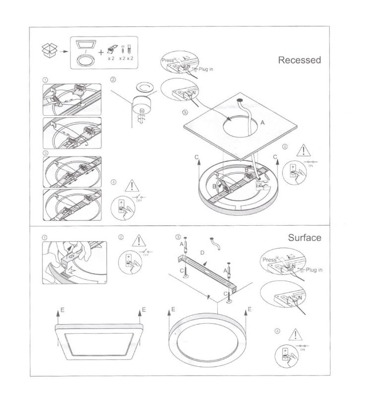 24W Round MOSS LED Ceiling Light BLACK with Adjustable Cut Out 3 CCT - LED ceiling lighting