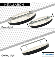 24W Round MOSS LED Ceiling Light BLACK with Adjustable Cut Out 3 CCT - LED ceiling lighting
