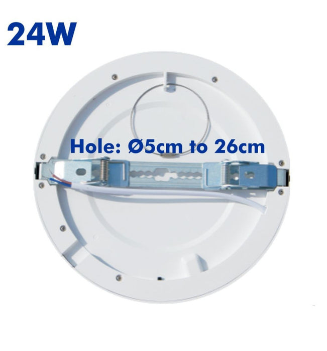 24W Round MOSS LED Ceiling Light White with Adjustable Cut Out 3 CCT