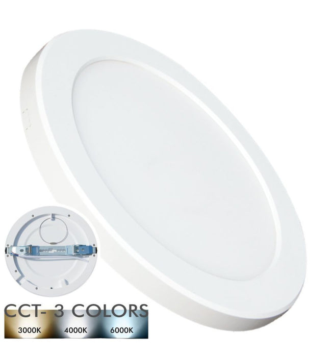 24W Round MOSS LED Ceiling Light White with Adjustable Cut Out 3 CCT