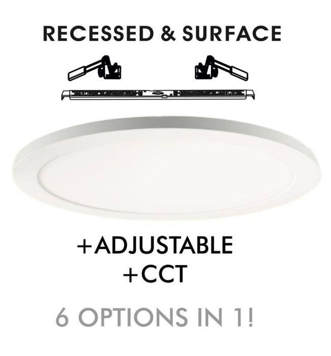 24W Round MOSS LED Ceiling Light White with Adjustable Cut Out 3 CCT