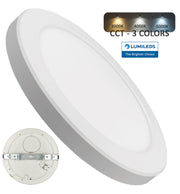 24W Round MOSS LED Ceiling Light White with Adjustable Cut Out 3 CCT - LED ceiling lighting