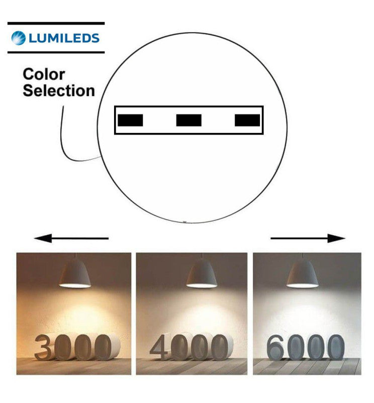 24W Square MOSS LED Ceiling Light in Black 3 CCT with Adjustable Cut-Out - LED ceiling lighting