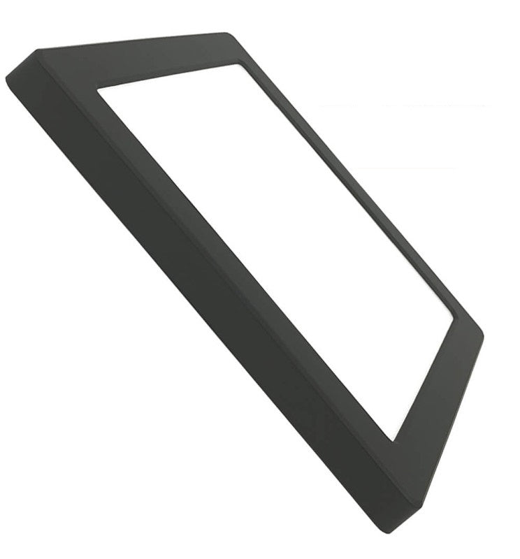 24W Square MOSS LED Ceiling Light in Black 3 CCT with Adjustable Cut-Out - LED ceiling lighting