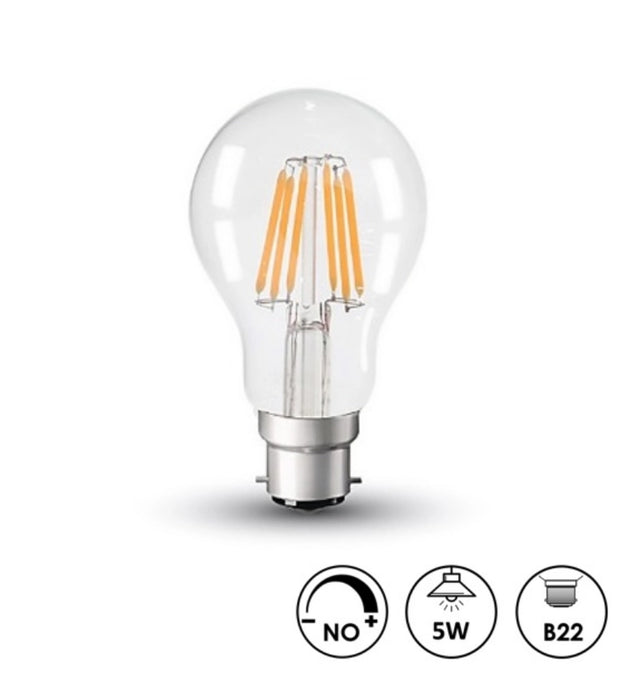 5W LED Bulb B22 2700K - B22 Classic
